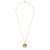 Medal Pendant "Virgin Mary" in Sterling Silver 925 with 14K Gold Plating, Zircons and Chain in Gold-Plated Sterling Silver 925 Medal Pendant "Virgin Mary" in Sterling Silver 925 with 14K Gold Plating, Zircons and Chain in Gold-Plated Sterling Silver 925