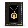 Medal Pendant "Virgin Mary" in Sterling Silver 925 with 14K Gold Plating, Zircons and Chain in Gold-Plated Sterling Silver 925 Medal Pendant "Virgin Mary" in Sterling Silver 925 with 14K Gold Plating, Zircons and Chain in Gold-Plated Sterling Silver 925