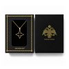 Cross in 925 Sterling Silver with 14K Gold Plating and Black Enamel
