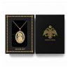 Medal Pendant "Saint Paisios" in Sterling Silver 925 with 14K Gold Plating, Zircons, Mother of Pearl and Chain in Silver Medal Pendant "Saint Paisios" in Sterling Silver 925 with 14K Gold Plating, Zircons, Mother of Pearl and Chain in Silver