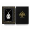 Medal Pendant "Saint Paisios" in Rhodium-Plated Sterling Silver 925 with Zircons and Chain in Sterling Silver 925 Medal Pendant "Saint Paisios" in Rhodium-Plated Sterling Silver 925 with Zircons and Chain in Sterling Silver 925