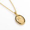 Medal Pendant "Saint Paisios" in Sterling Silver 925 with 14K Gold Plating, Black Enamel and Chain in Gold-Plated Sterling Silve Medal Pendant "Saint Paisios" in Sterling Silver 925 with 14K Gold Plating, Black Enamel and Chain in Gold-Plated Sterling Silve