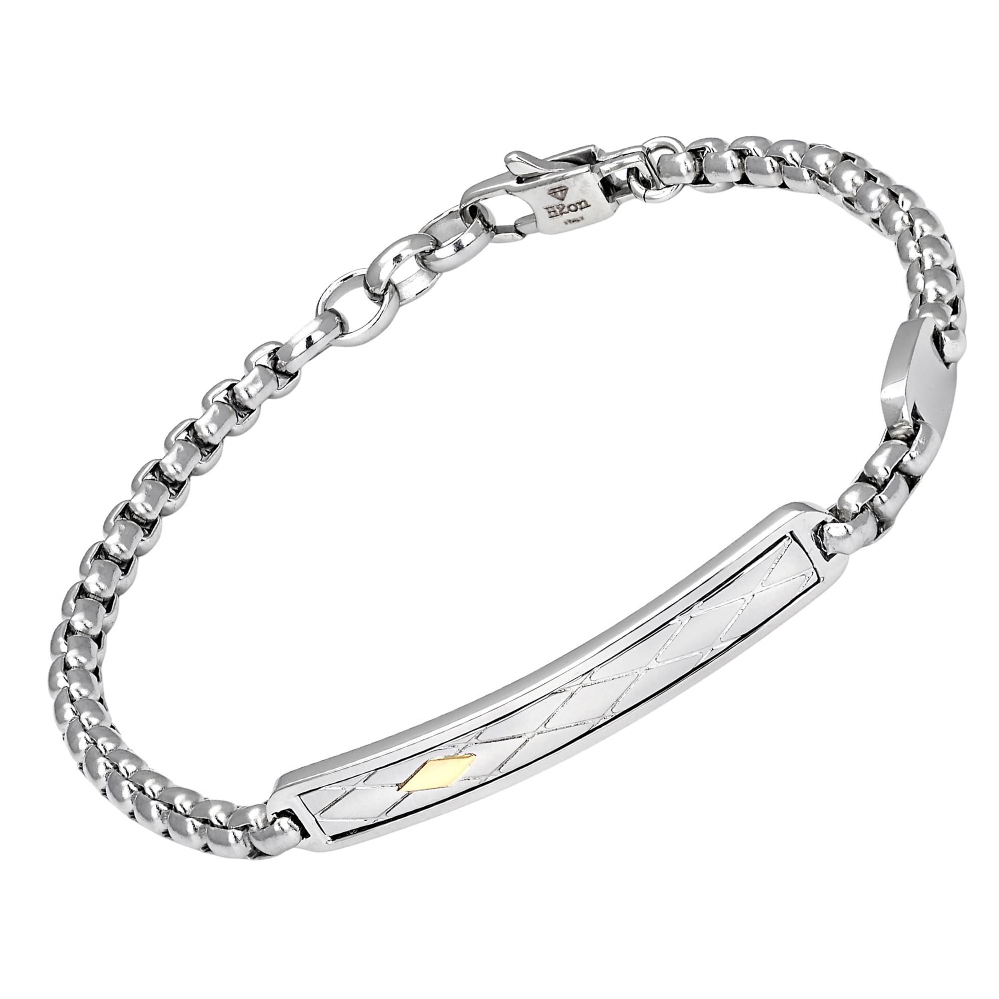 Bracelet in Stainless Steel and 18K Gold Bracelet in Stainless Steel and 18K Gold
