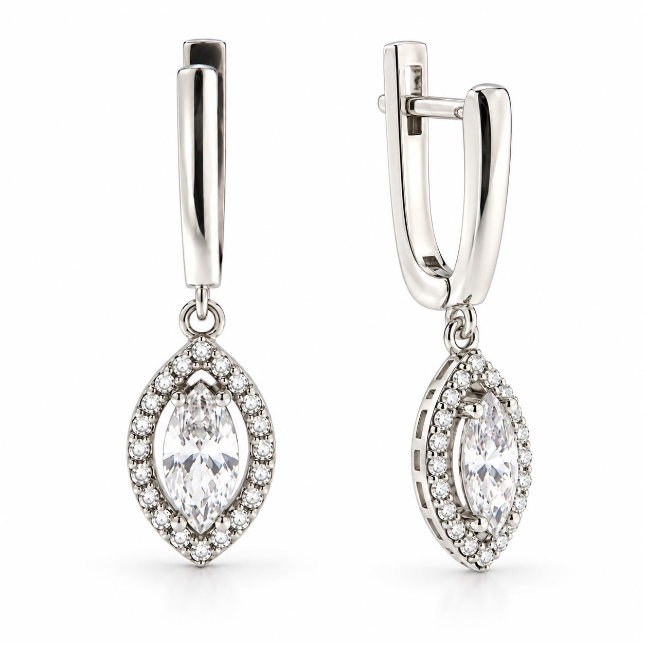 Earrings in Silver 925 with Zircon